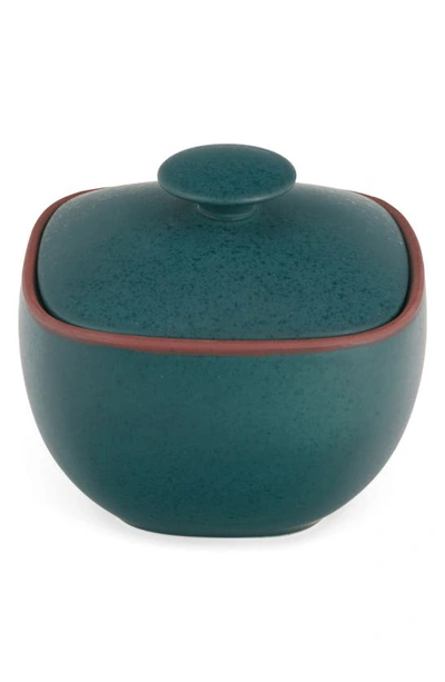 Nambe Taos Covered Sugar Bowl In Green
