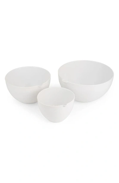 Shop Nambe Duets Set Of 3 Nesting Mixing Bowls In White