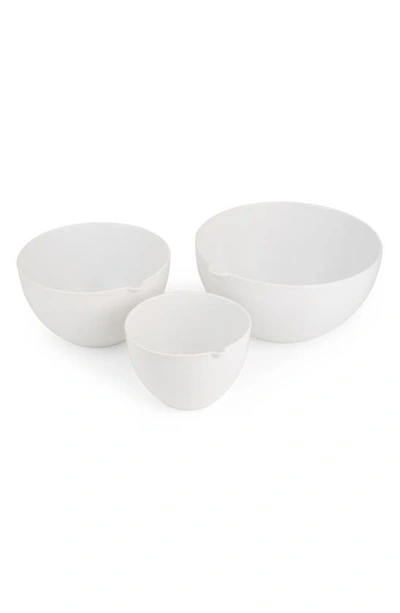 Nambe Nambé Duets Set Of 3 Nesting Mixing Bowls In White