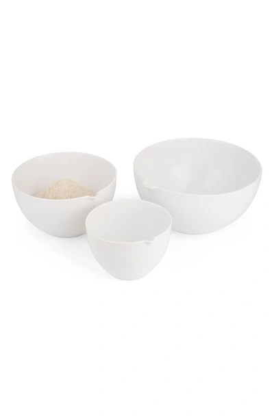 Nambe Duets Nesting Mixing Bowls, 3 Piece Set (small, Medium, And Large),  Round Porcelain Prep Bowl, White, Kitchen, Cooking, And Baking Bowls :  Target