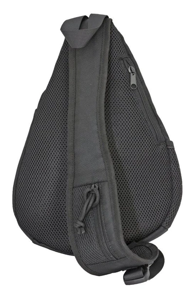 Shop Save The Ocean Recycled Polyester Sling Bag In Black