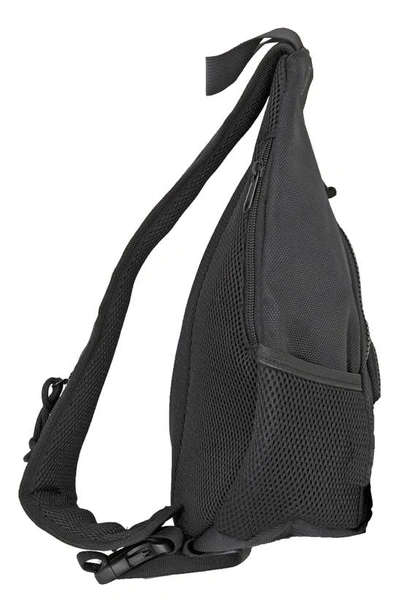 Shop Save The Ocean Recycled Polyester Sling Bag In Black