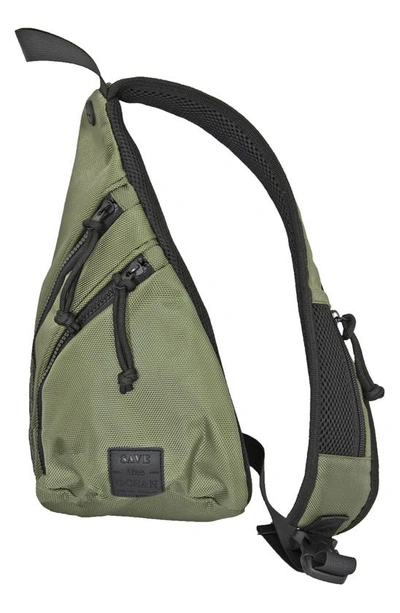 Shop Save The Ocean Recycled Polyester Sling Bag In Olive