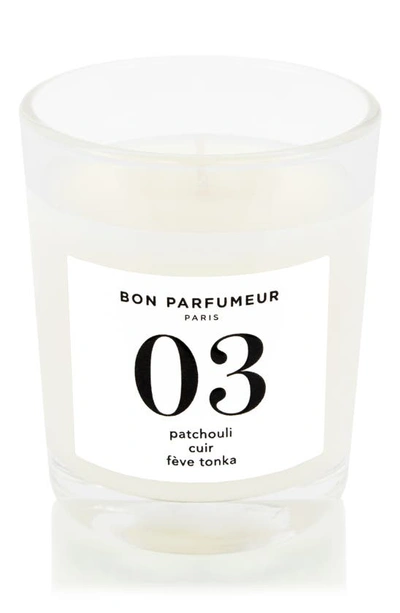 Bon Parfumeur Candle 03 Patchouli, Leather & Tonka Bean Scented Candle
