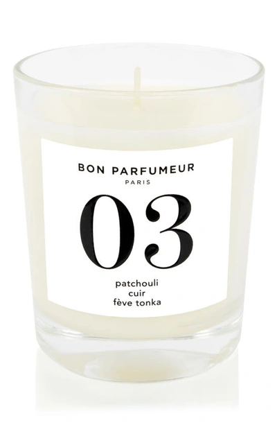 Bon Parfumeur Candle 03 Patchouli, Leather & Tonka Bean Scented Candle