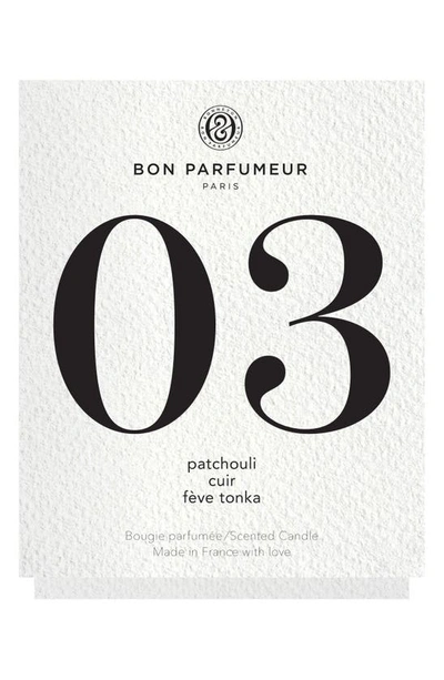 Bon Parfumeur Candle 03 Patchouli, Leather & Tonka Bean Scented Candle