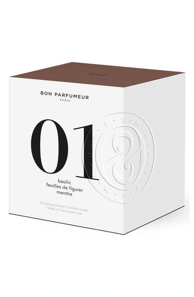 Shop Bon Parfumeur Candle 01 Basil, Fig Leaves & Mint Scented Candle, 6.3 oz