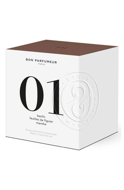 Shop Bon Parfumeur Candle 01 Basil, Fig Leaves & Mint Scented Candle