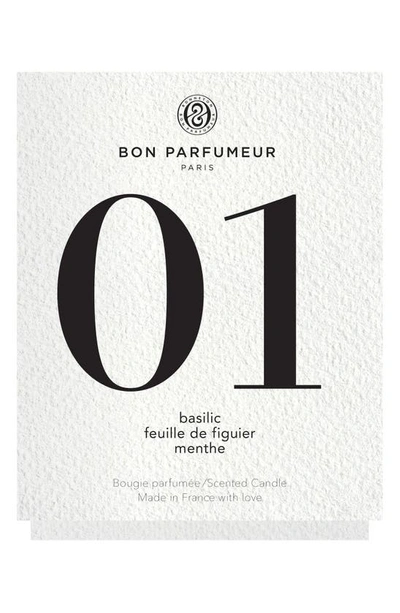 Shop Bon Parfumeur Candle 01 Basil, Fig Leaves & Mint Scented Candle, 6.3 oz