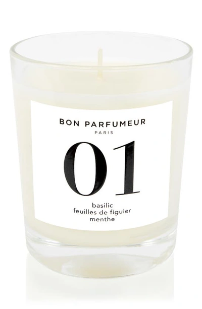 Shop Bon Parfumeur Candle 01 Basil, Fig Leaves & Mint Scented Candle