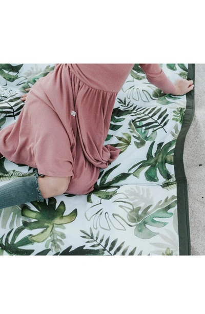 Shop Little Unicorn 5 X 10 Outdoor Blanket In Tropical Leaf