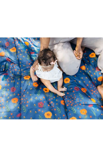 Little Unicorn 5 X 10 Outdoor Blanket In Midnight Poppy