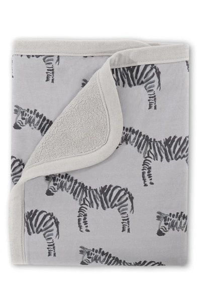 Shop Oilo Zebra Cuddle Blanket In Gray