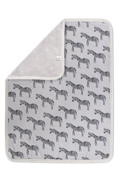 Shop Oilo Zebra Cuddle Blanket In Gray