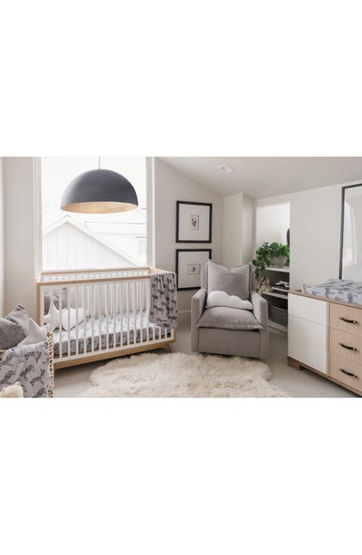 Oilo Zebra Jersey Crib Sheet In Gray