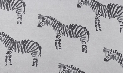 Shop Oilo Zebra Jersey Crib Sheet In Gray