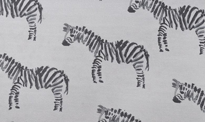 Oilo Zebra Jersey Crib Sheet In Gray