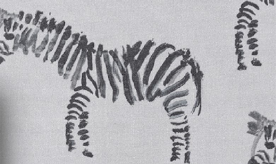 Oilo Zebra Cuddle Blanket & Fitted Crib Sheet Set In Gray