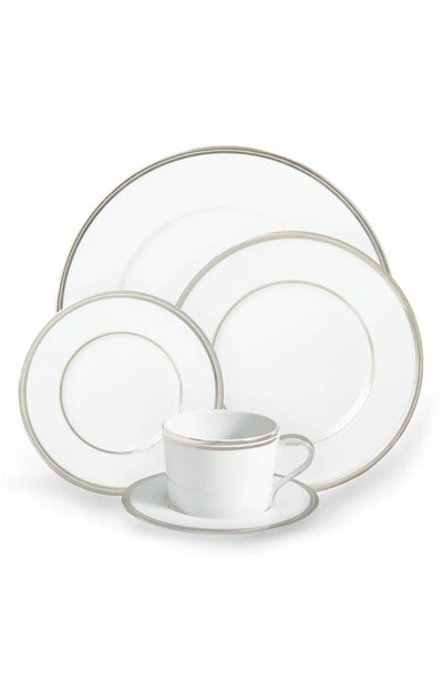 Shop Ralph Lauren Wilshire Teacup & Saucer In Platinum