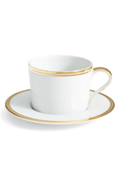 Shop Ralph Lauren Wilshire Teacup & Saucer In Gold
