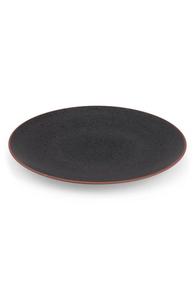 Nambe Taos Round Stoneware Platter In Black