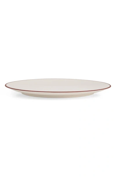 Nambe Taos Round Stoneware Platter In White