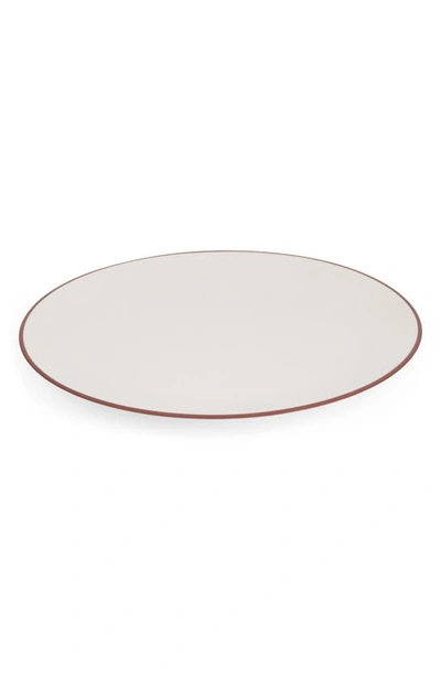 Nambe Taos Round Stoneware Platter In White