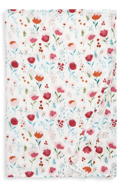 Shop Loulou Lollipop Neutral Rainbow Muslin Swaddle Blanket In Rose Bloom