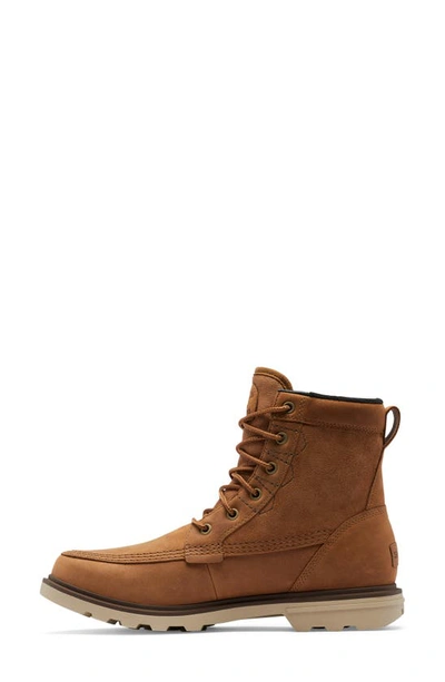 Shop Sorel Carson Storm Waterproof Boot In Camel Brown/ Oatmeal