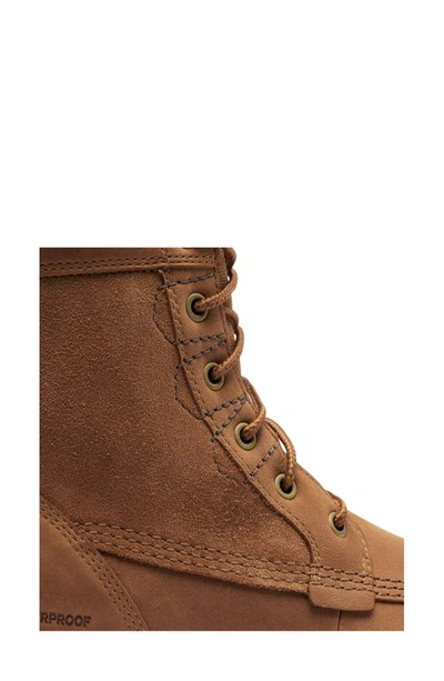 Shop Sorel Carson Storm Waterproof Boot In Camel Brown/ Oatmeal