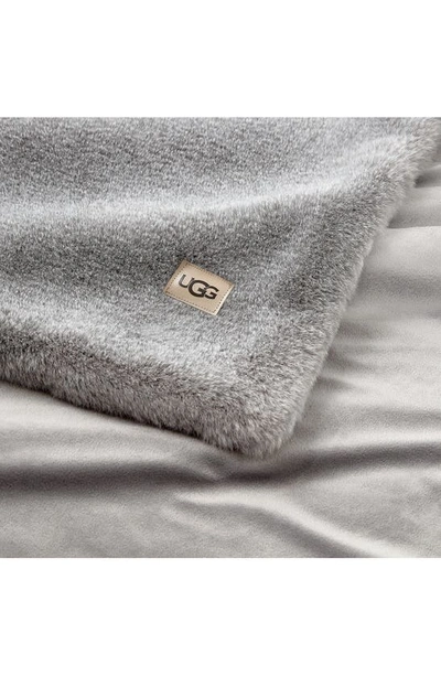 Shop Ugg Matti Faux Fur Throw Blanket In Lighthouse