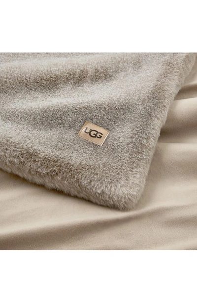 Shop Ugg (r) Matti Faux Fur Throw Blanket In Putty
