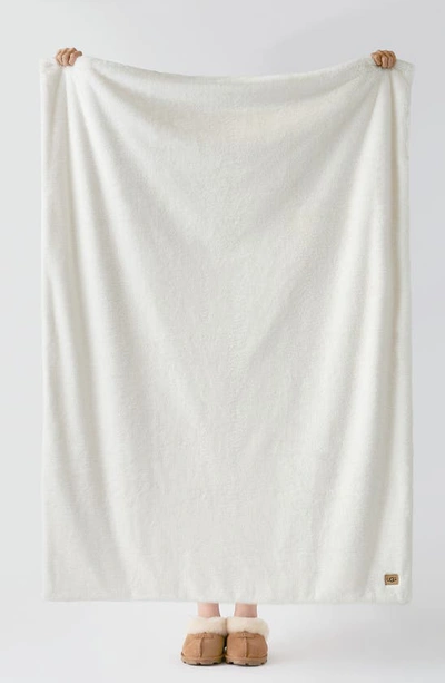Ugg Marcella Faux Fur Throw Blanket In Snow