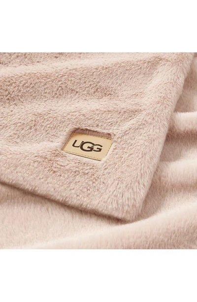 Ugg Marcella Faux Fur Throw Blanket In Lt Quartz