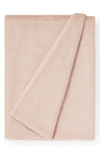 Shop Ugg Marcella Faux Fur Throw Blanket In Lt Quartz