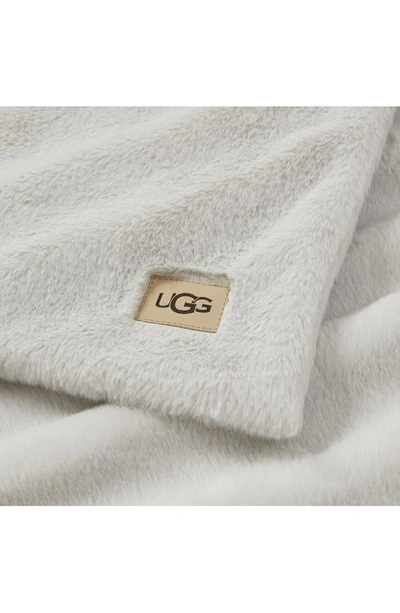 Ugg Marcella Faux Fur Throw Blanket In Stone