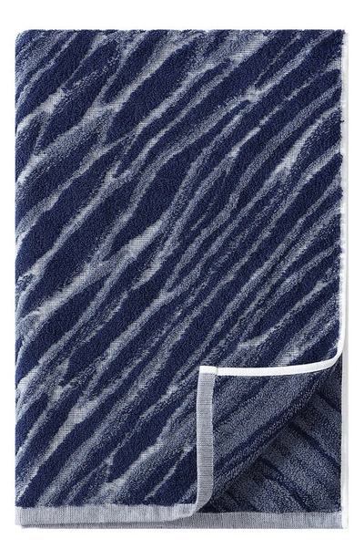 Shop Uchino Shibori Jacquard Bath Towel In Indigo