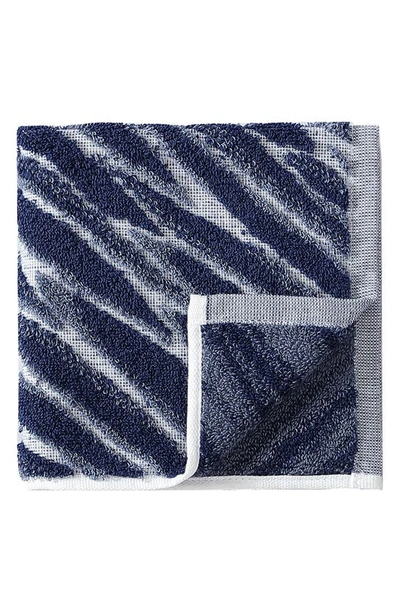 Shop Uchino Shibori Jacquard Bath Towel In Indigo