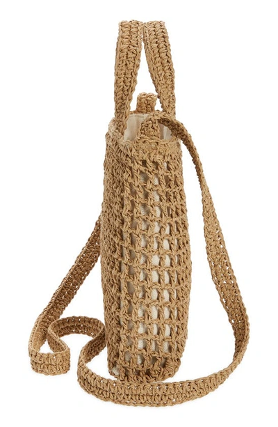 Madewell The Small Transport Straw Crossbody In Seed Khaki