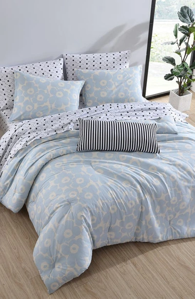 Shop Marimekko Pieni Unikko Comforter & Sham Set In Blue