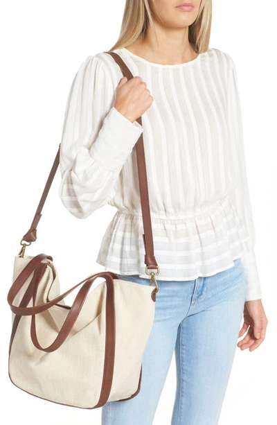 Madewell The Sydney Cotton & Linen Blend Tote Bag In Cloud Lining