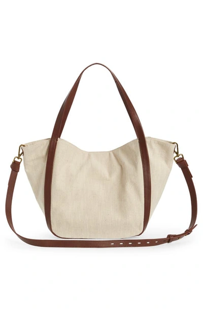 Madewell The Sydney Cotton & Linen Blend Tote Bag In Cloud Lining