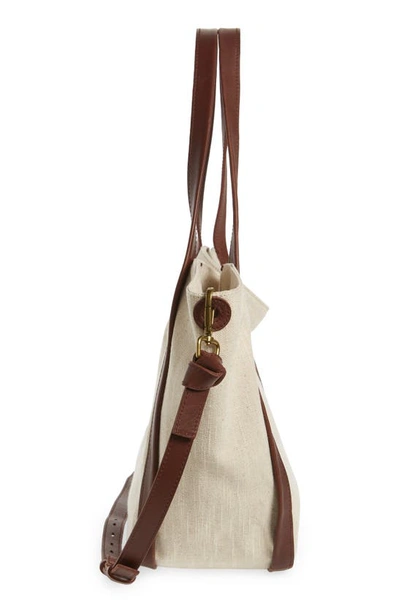 Madewell The Sydney Cotton & Linen Blend Tote Bag In Cloud Lining