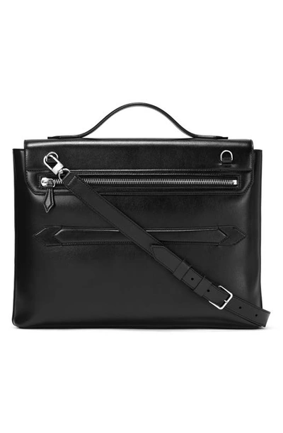 Shop Montblanc Meisterstück Neo Leather Briefcase In Black