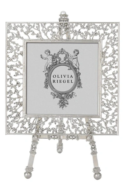 Shop Olivia Riegel Isadora 4 X 4-inch Frame With Easel In Silver
