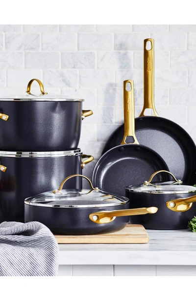 Greenpan Reserve 10-piece Ceramic Nonstick Cookware Set In Black