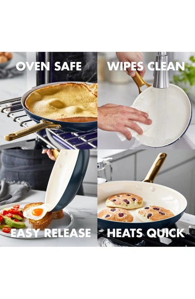 Greenpan Reserve Ceramic Nonstick 10-piece Cookware Set In Oxford Blue