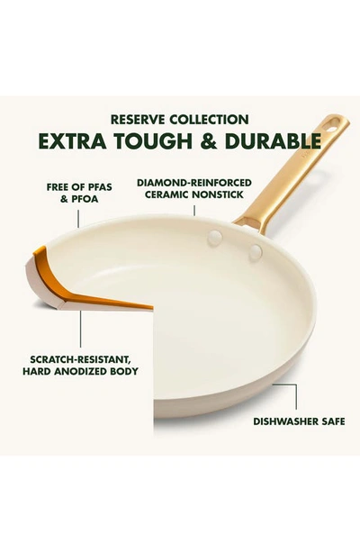 Greenpan Reserve Set Of 2 Ceramic Nonstick Frying Pans In Taupe