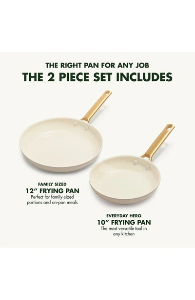 Greenpan Reserve Set Of 2 Ceramic Nonstick Frying Pans In Taupe