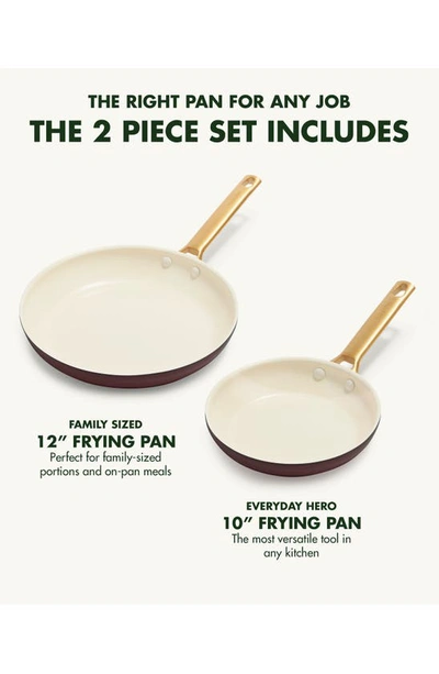 Shop Greenpan Reserve Set Of 2 Ceramic Nonstick Frying Pans In Chocolate Truffle
